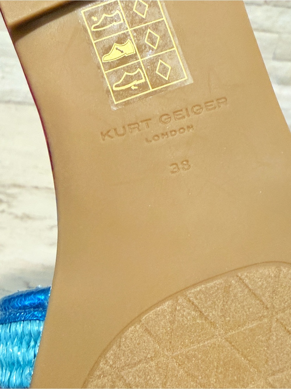Kurt Geiger SOUTHBANK FLAT SLIDE RAFFIA SANDALS Multicolor New Size 38 - 7.5US - Picture 16 of 16